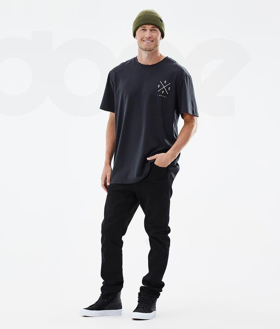 Black Men's Dope Standard T-shirts | NZ_D2136