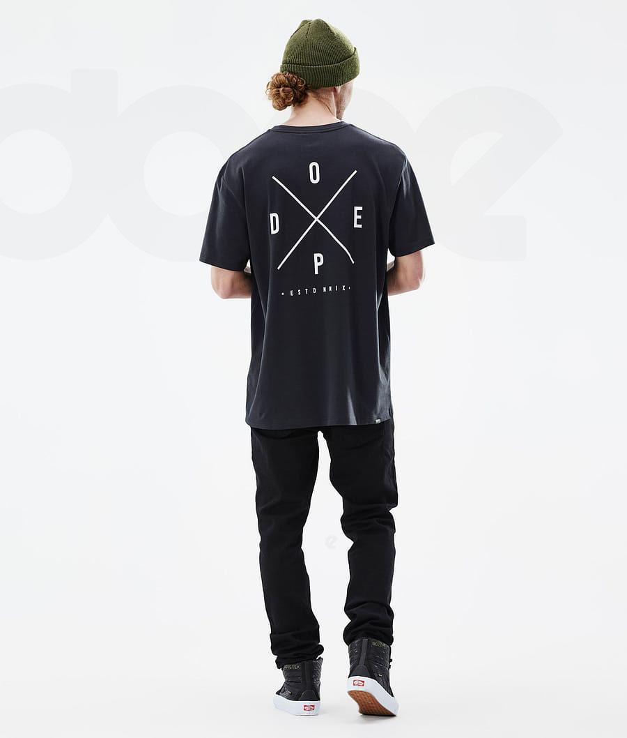 Black Men's Dope Standard T-shirts | NZ_D2136