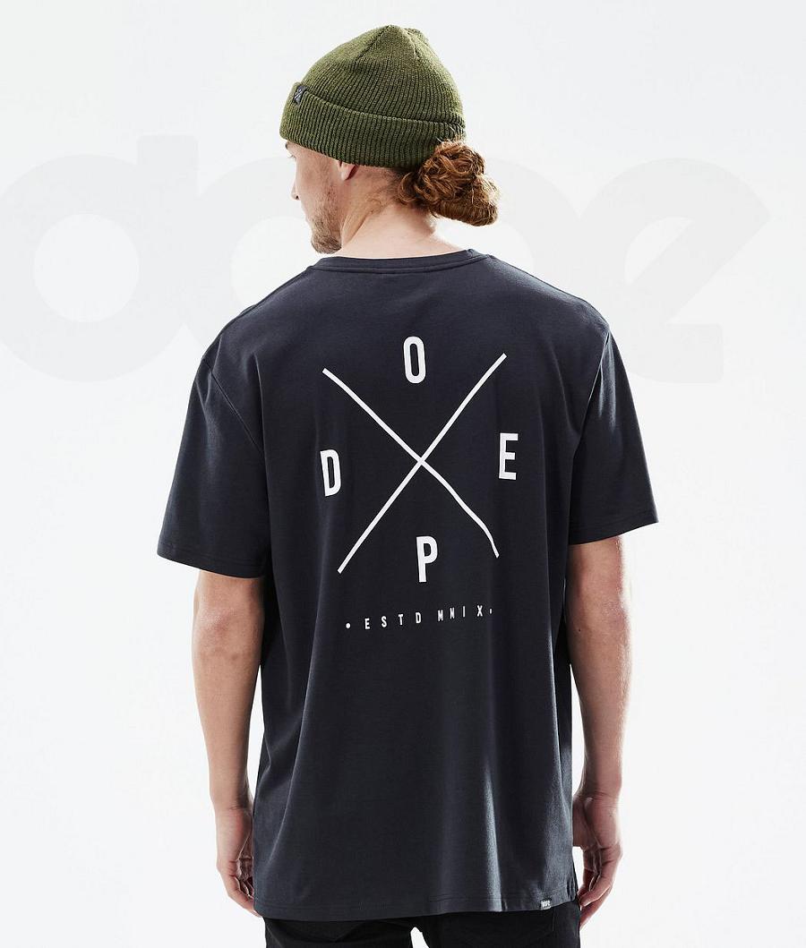 Black Men\'s Dope Standard T-shirts | NZ_D2136