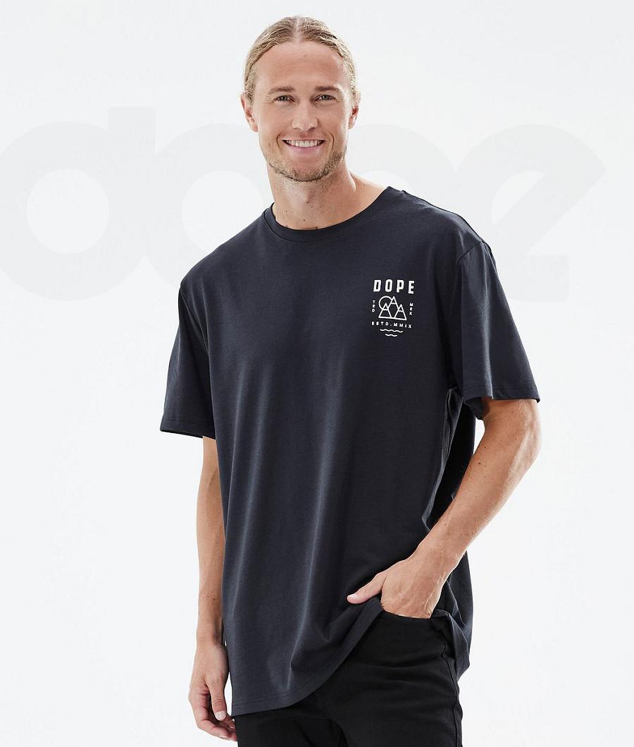 Black Men's Dope Standard T-shirts | NZ_D2174