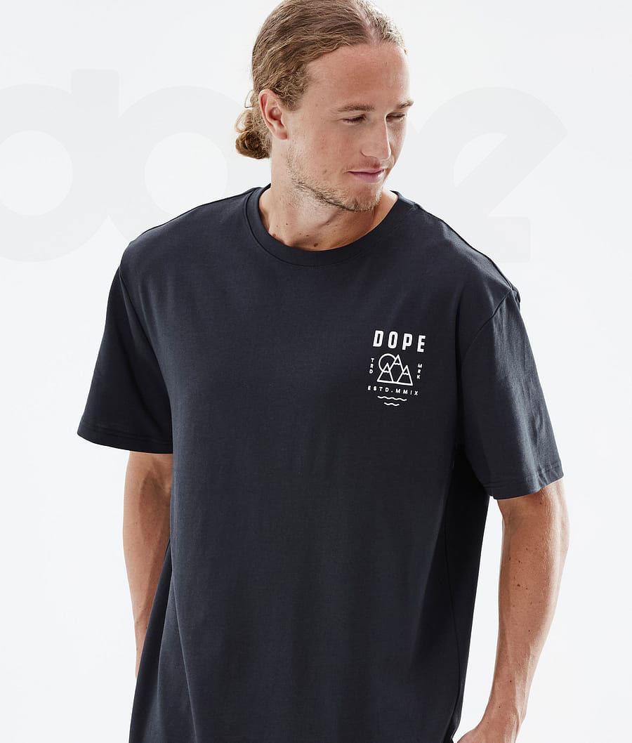 Black Men's Dope Standard T-shirts | NZ_D2174
