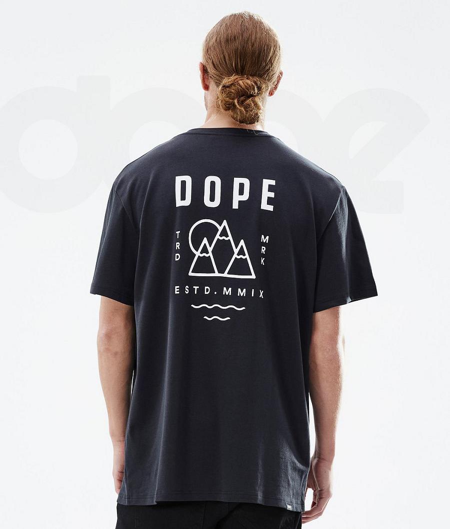 Black Men\'s Dope Standard T-shirts | NZ_D2174