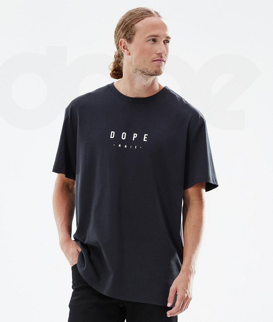Black Men's Dope Standard T-shirts | NZ_D2373