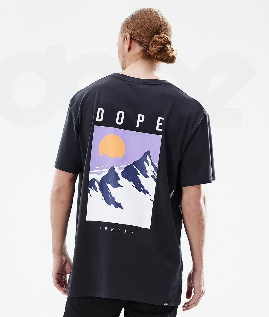 Black Men\'s Dope Standard T-shirts | NZ_D2373