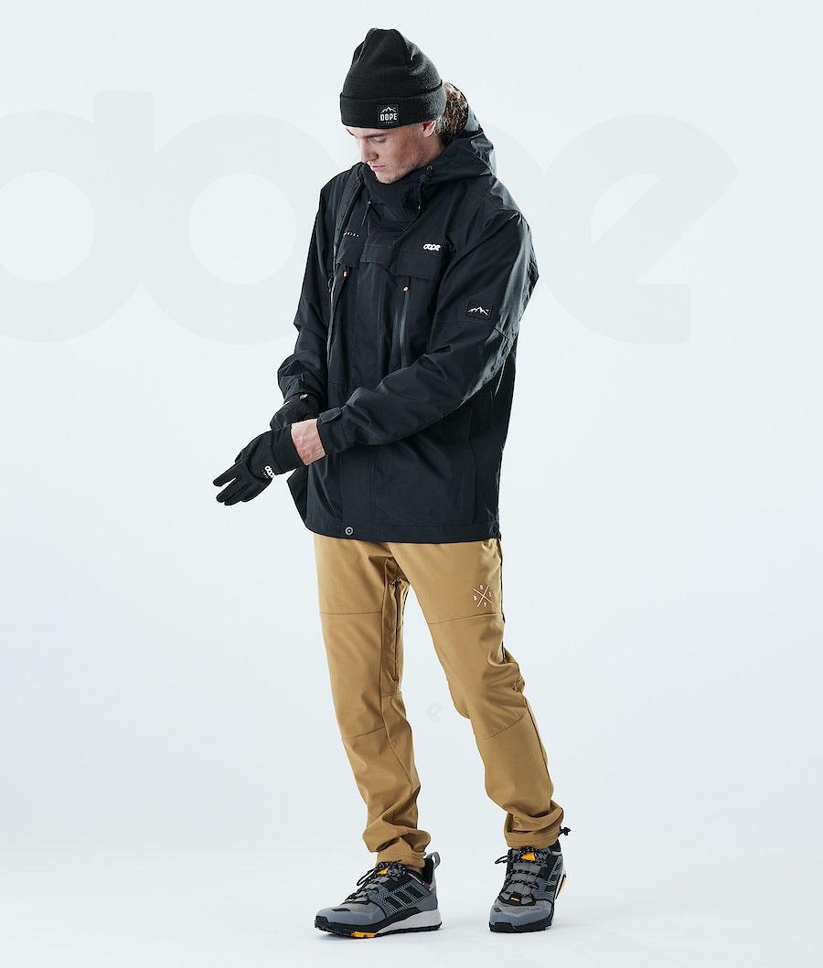 Black Men's Dope Trekker Outdoor Jackets | NZ_D2039