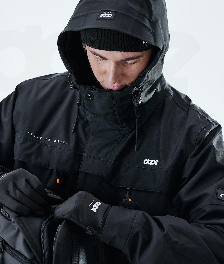 Black Men's Dope Trekker Outdoor Jackets | NZ_D2039