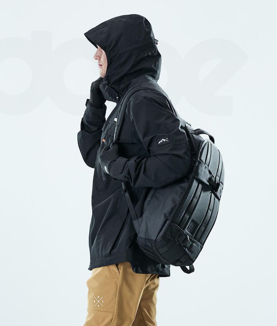 Black Men's Dope Trekker Outdoor Jackets | NZ_D2039