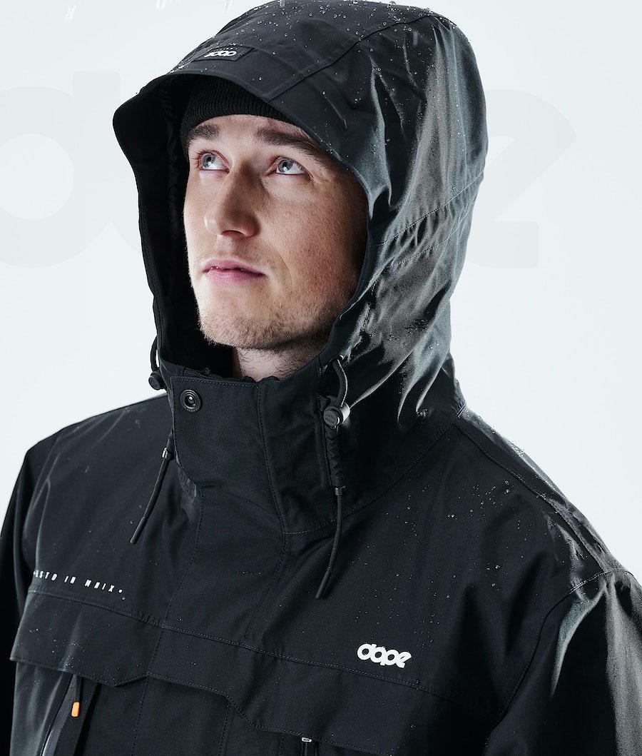 Black Men's Dope Trekker Outdoor Jackets | NZ_D2039