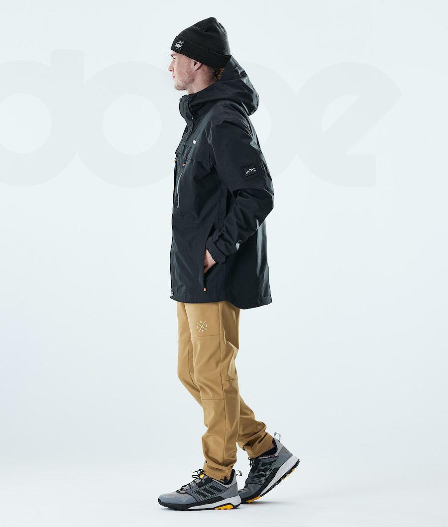 Black Men's Dope Trekker Outdoor Jackets | NZ_D2039