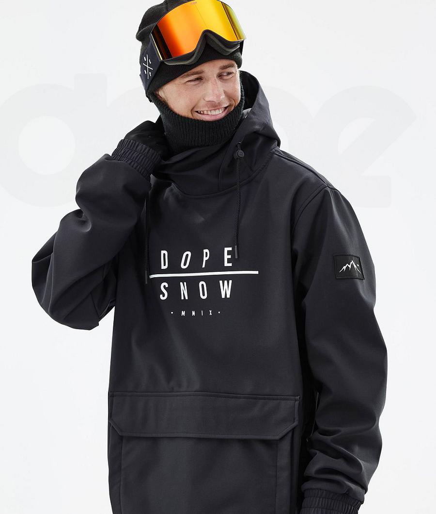 Black Men's Dope Wylie Snowboard Jackets | NZ_D1515