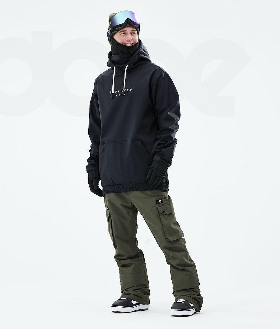 Black Men's Dope Yeti 2021 Snowboard Jackets | NZ_D1031