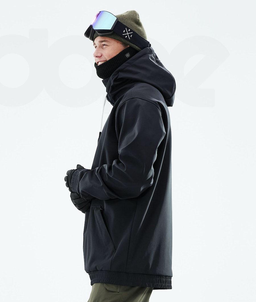 Black Men's Dope Yeti 2021 Snowboard Jackets | NZ_D1031