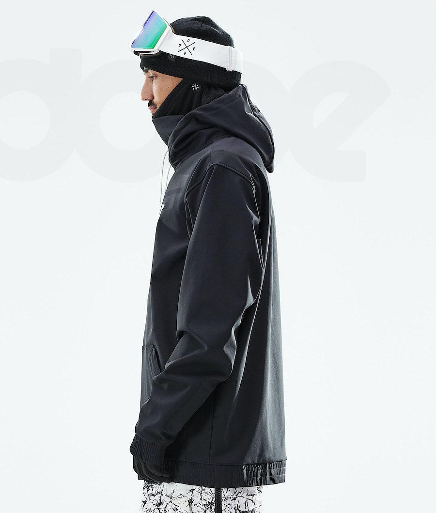 Black Men's Dope Yeti 2021 Snowboard Jackets | NZ_D1989