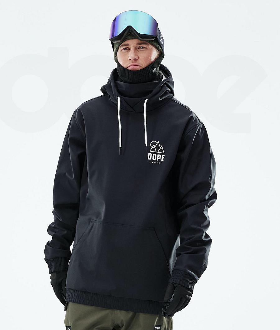 Black Men's Dope Yeti 2021 Snowboard Jackets | NZ_D2023