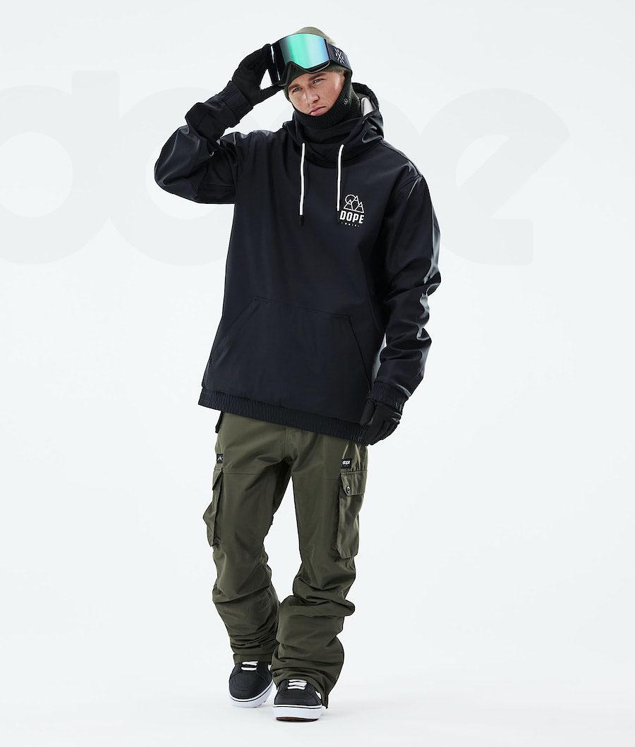 Black Men's Dope Yeti 2021 Snowboard Jackets | NZ_D2023