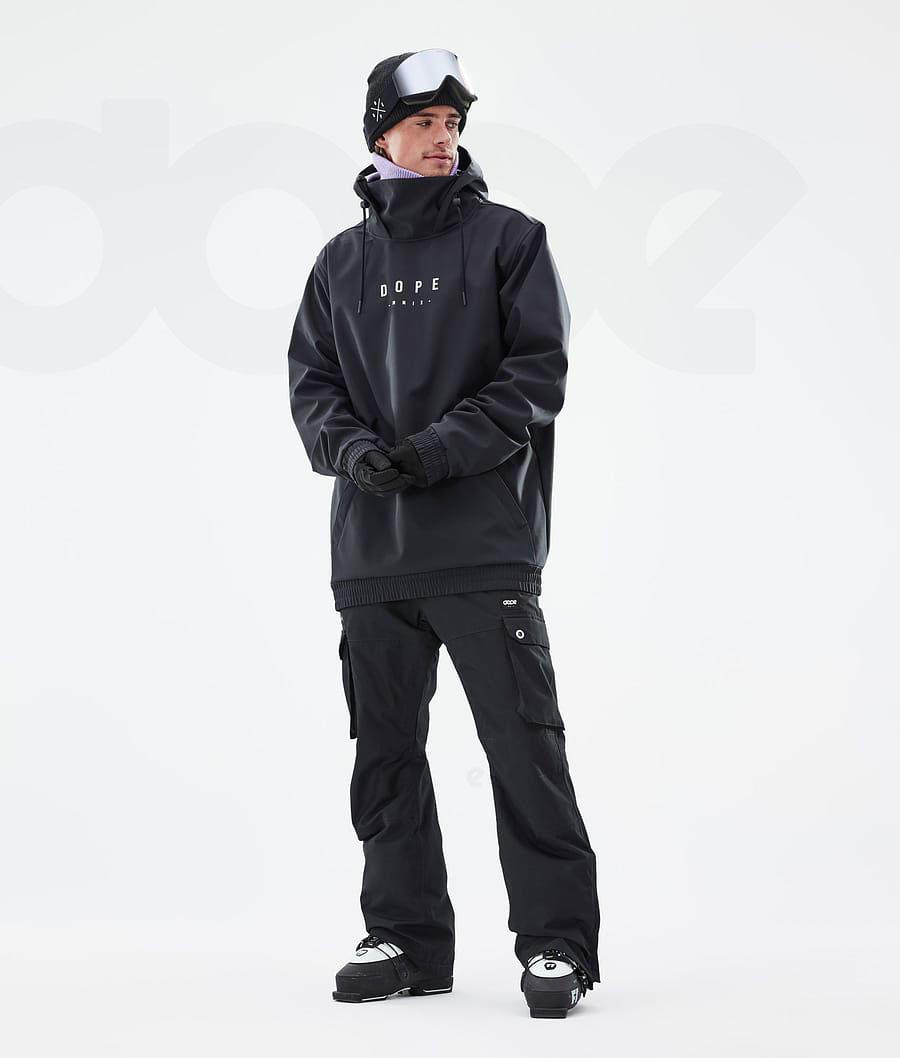 Black Men's Dope Yeti Ski Jackets | NZ_D1091