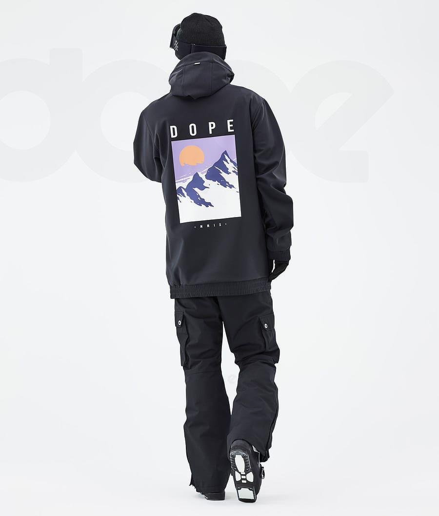 Black Men's Dope Yeti Ski Jackets | NZ_D1091