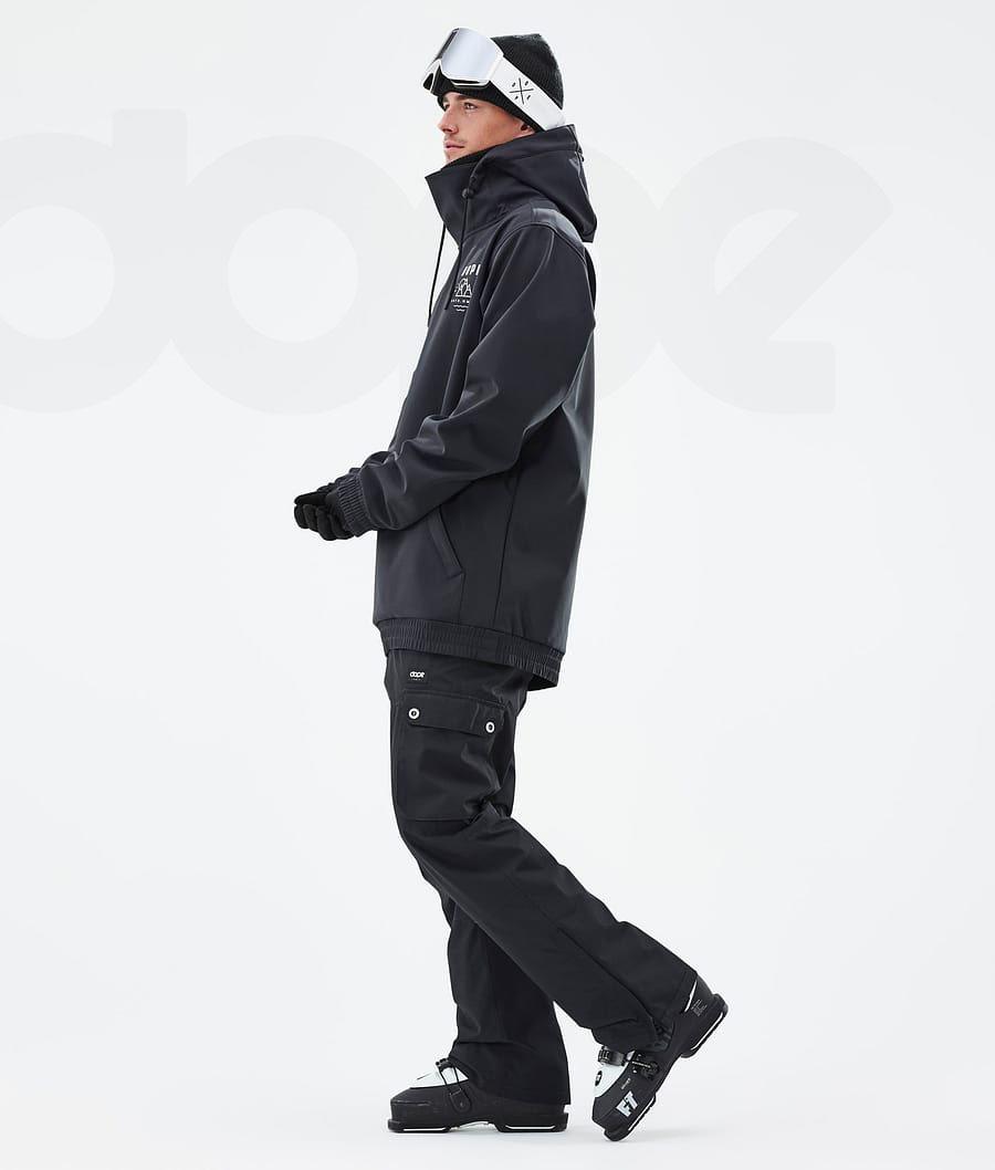 Black Men's Dope Yeti Ski Jackets | NZ_D1680