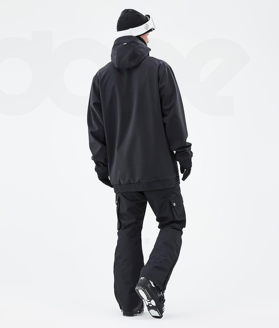 Black Men's Dope Yeti Ski Jackets | NZ_D1789