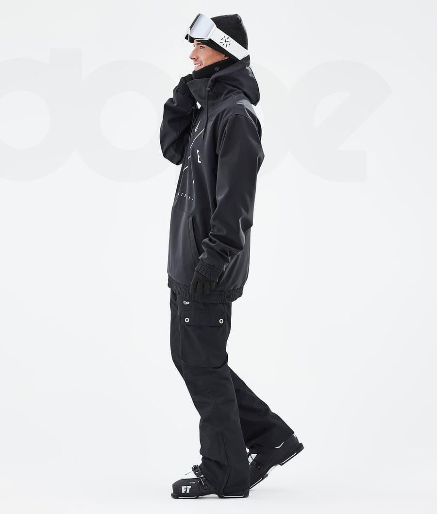 Black Men's Dope Yeti Ski Jackets | NZ_D1789