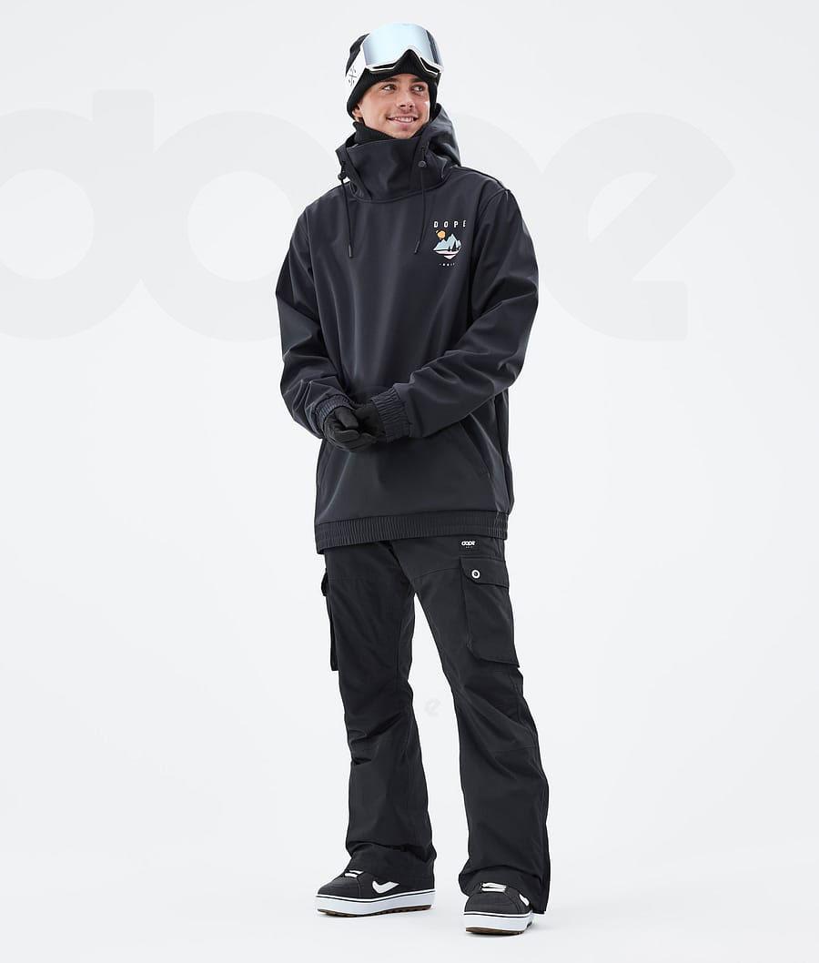 Black Men's Dope Yeti Snowboard Jackets | NZ_D1097