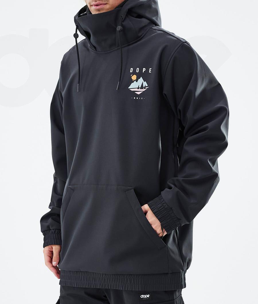 Black Men's Dope Yeti Snowboard Jackets | NZ_D1097