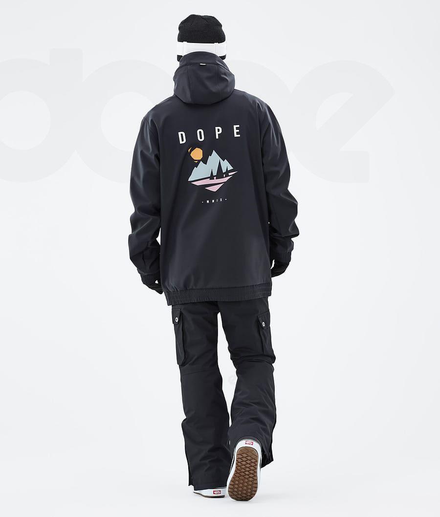 Black Men's Dope Yeti Snowboard Jackets | NZ_D1097