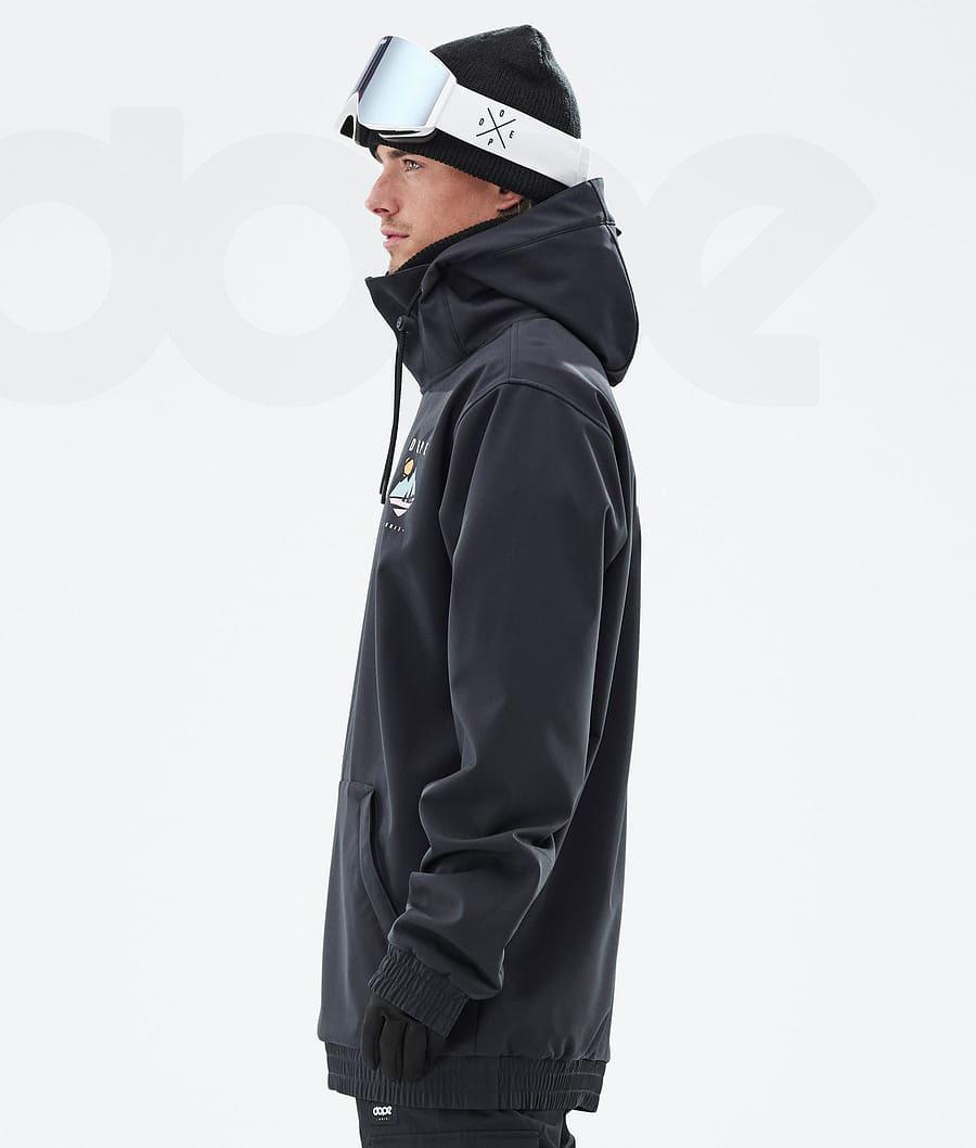 Black Men's Dope Yeti Snowboard Jackets | NZ_D1097