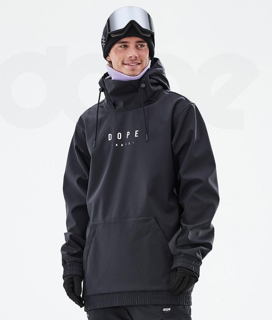 Black Men's Dope Yeti Snowboard Jackets | NZ_D1398
