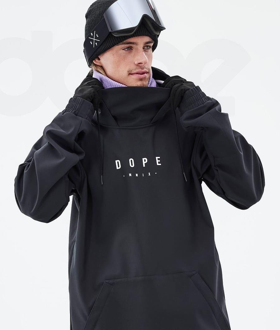 Black Men's Dope Yeti Snowboard Jackets | NZ_D1398