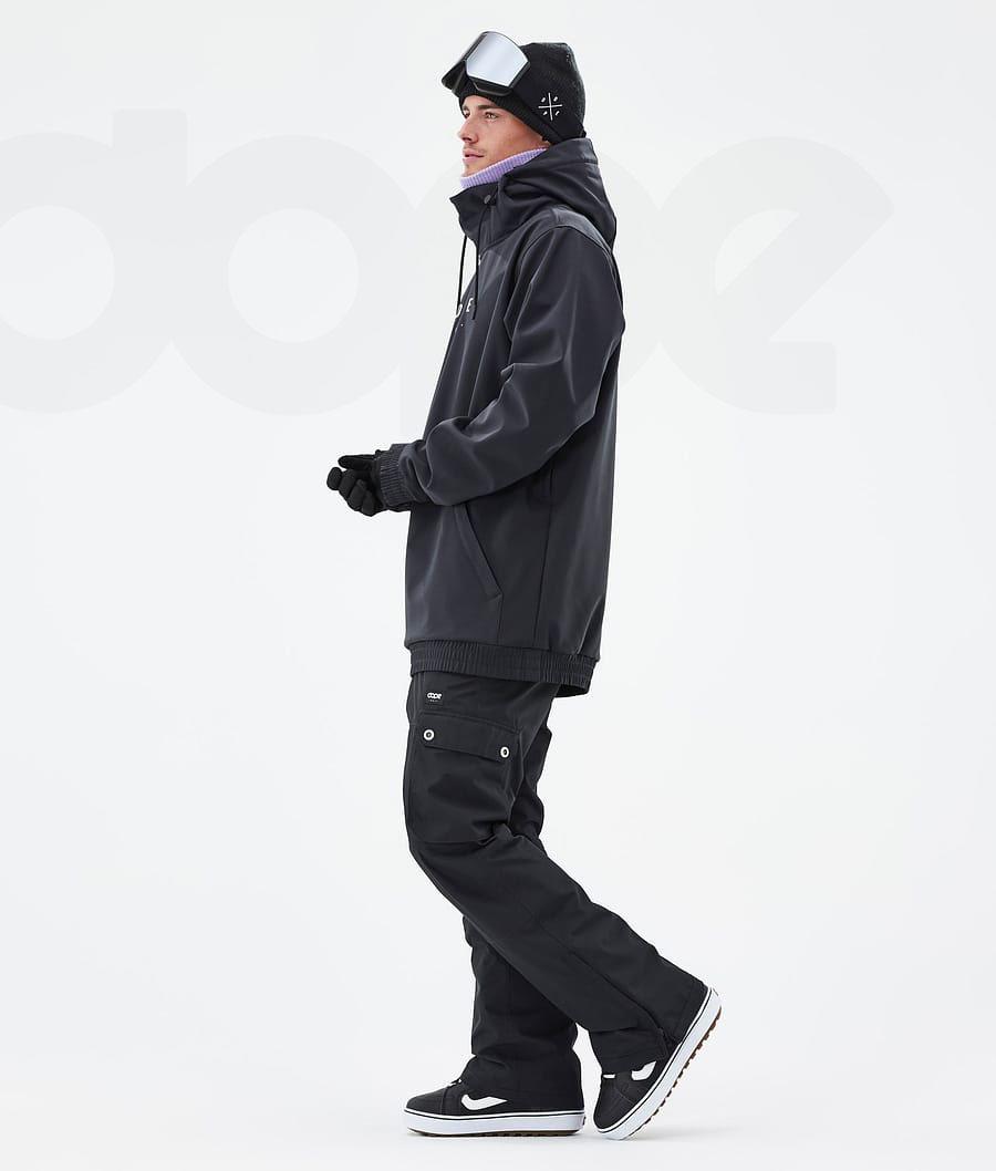 Black Men's Dope Yeti Snowboard Jackets | NZ_D1398