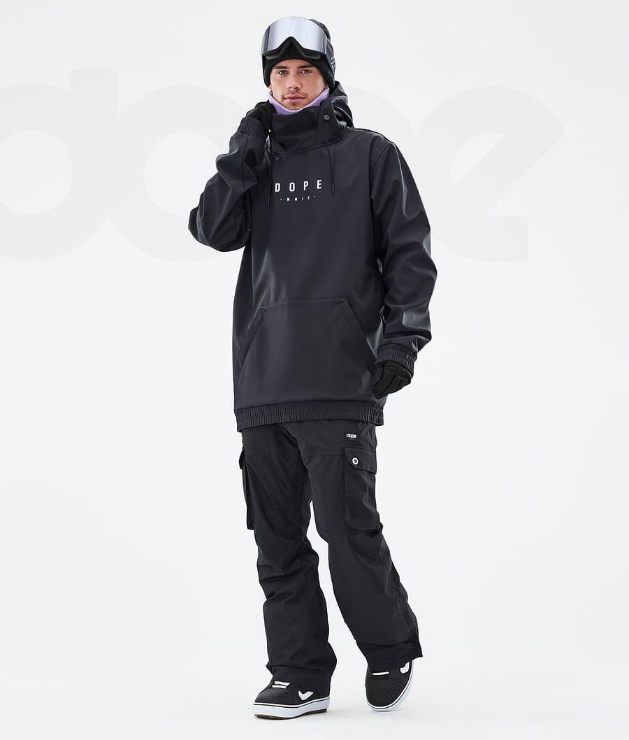 Black Men's Dope Yeti Snowboard Jackets | NZ_D1398