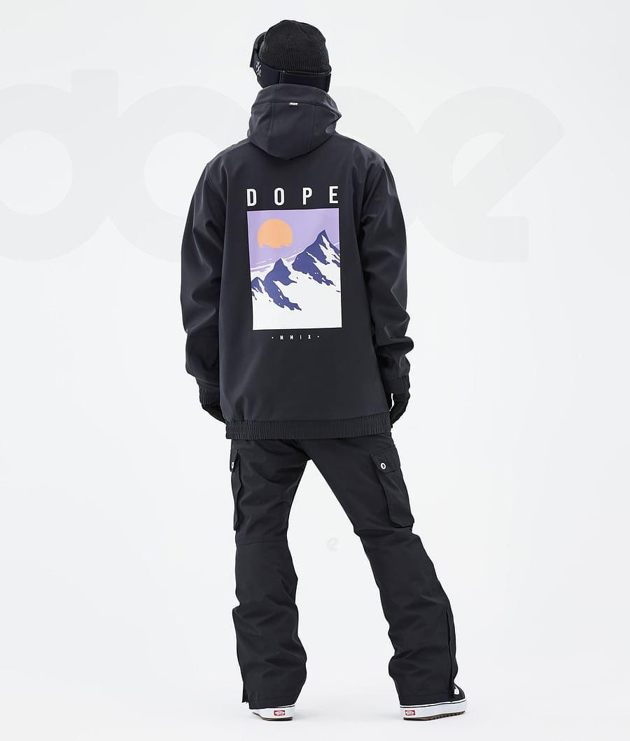 Black Men's Dope Yeti Snowboard Jackets | NZ_D1398