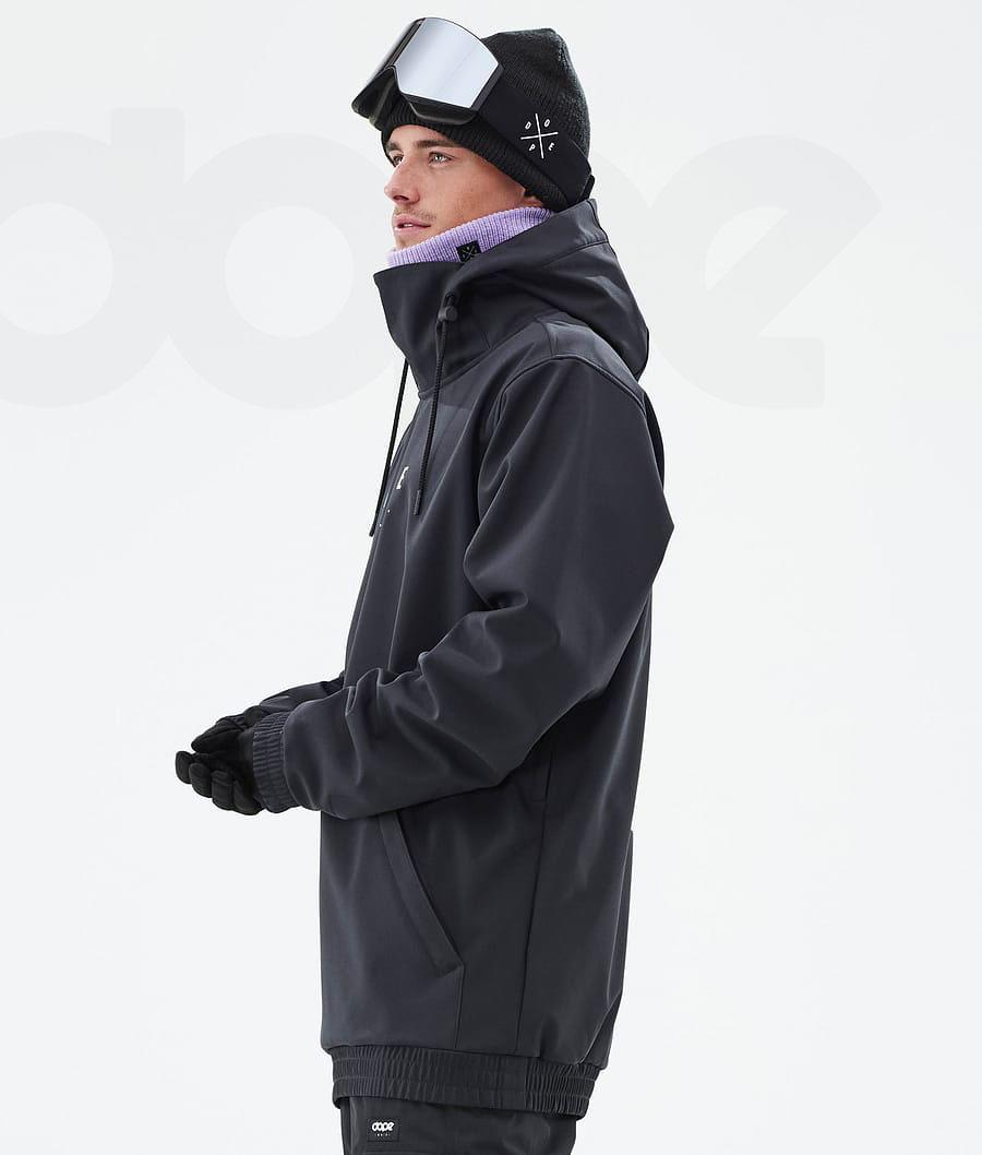 Black Men's Dope Yeti Snowboard Jackets | NZ_D1398