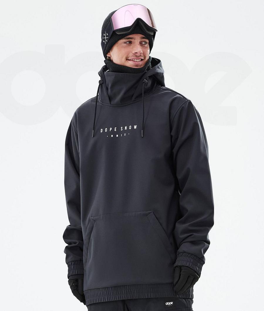Black Men's Dope Yeti Snowboard Jackets | NZ_D1596