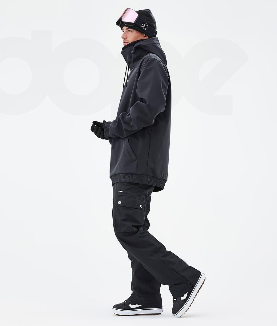 Black Men's Dope Yeti Snowboard Jackets | NZ_D1596