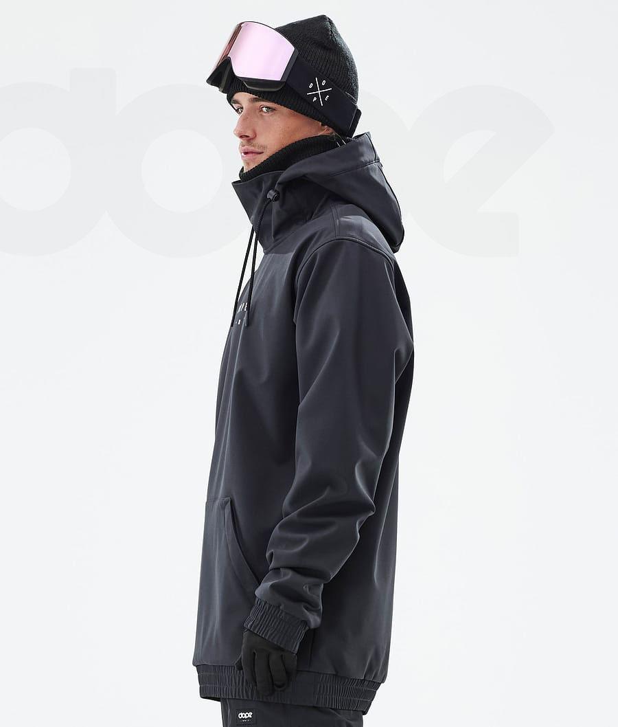 Black Men's Dope Yeti Snowboard Jackets | NZ_D1596
