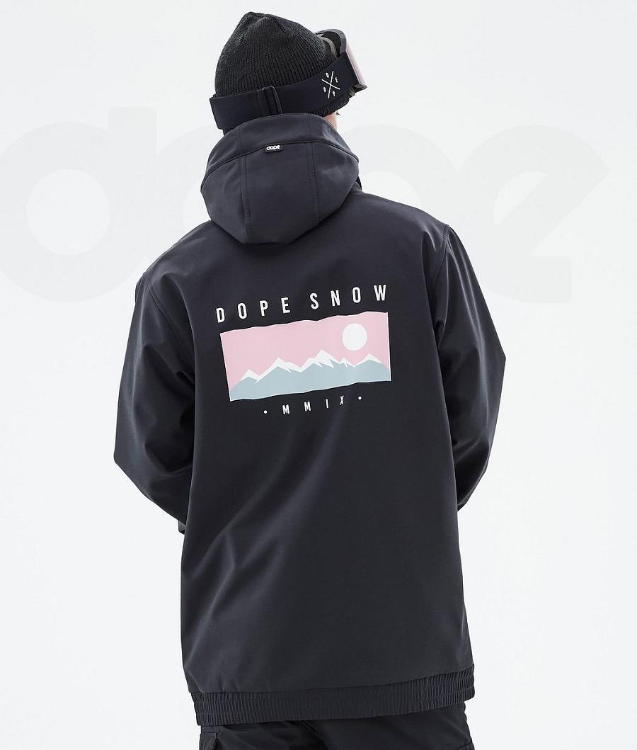 Black Men\'s Dope Yeti Snowboard Jackets | NZ_D1596