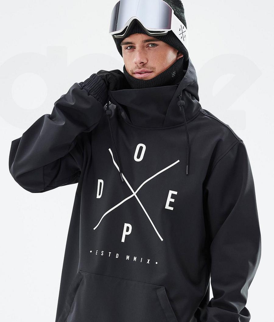 Black Men's Dope Yeti Snowboard Jackets | NZ_D2386