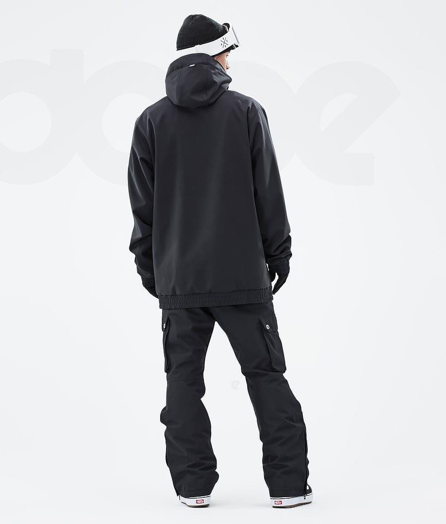 Black Men's Dope Yeti Snowboard Jackets | NZ_D2386