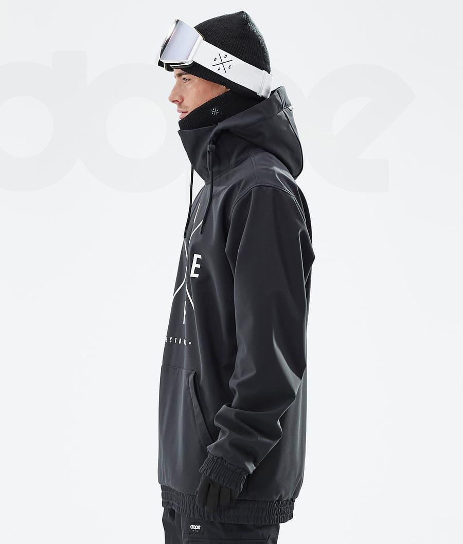 Black Men's Dope Yeti Snowboard Jackets | NZ_D2386