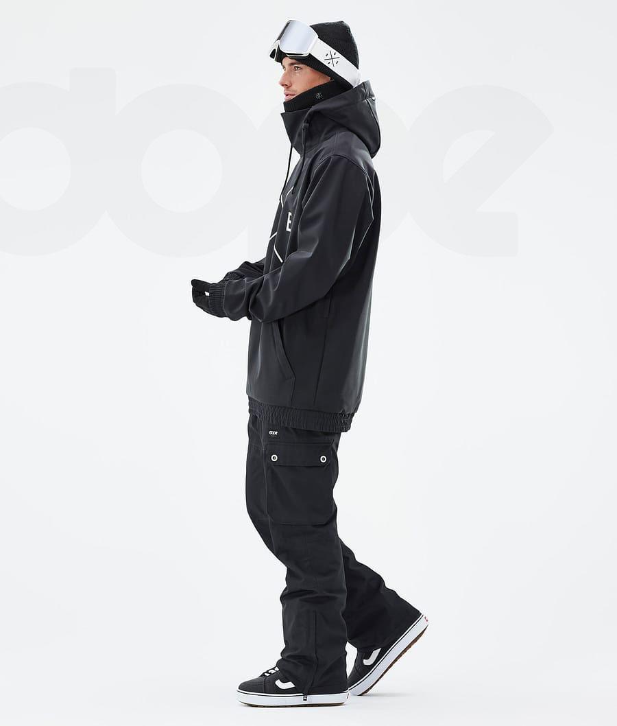 Black Men's Dope Yeti Snowboard Jackets | NZ_D2386