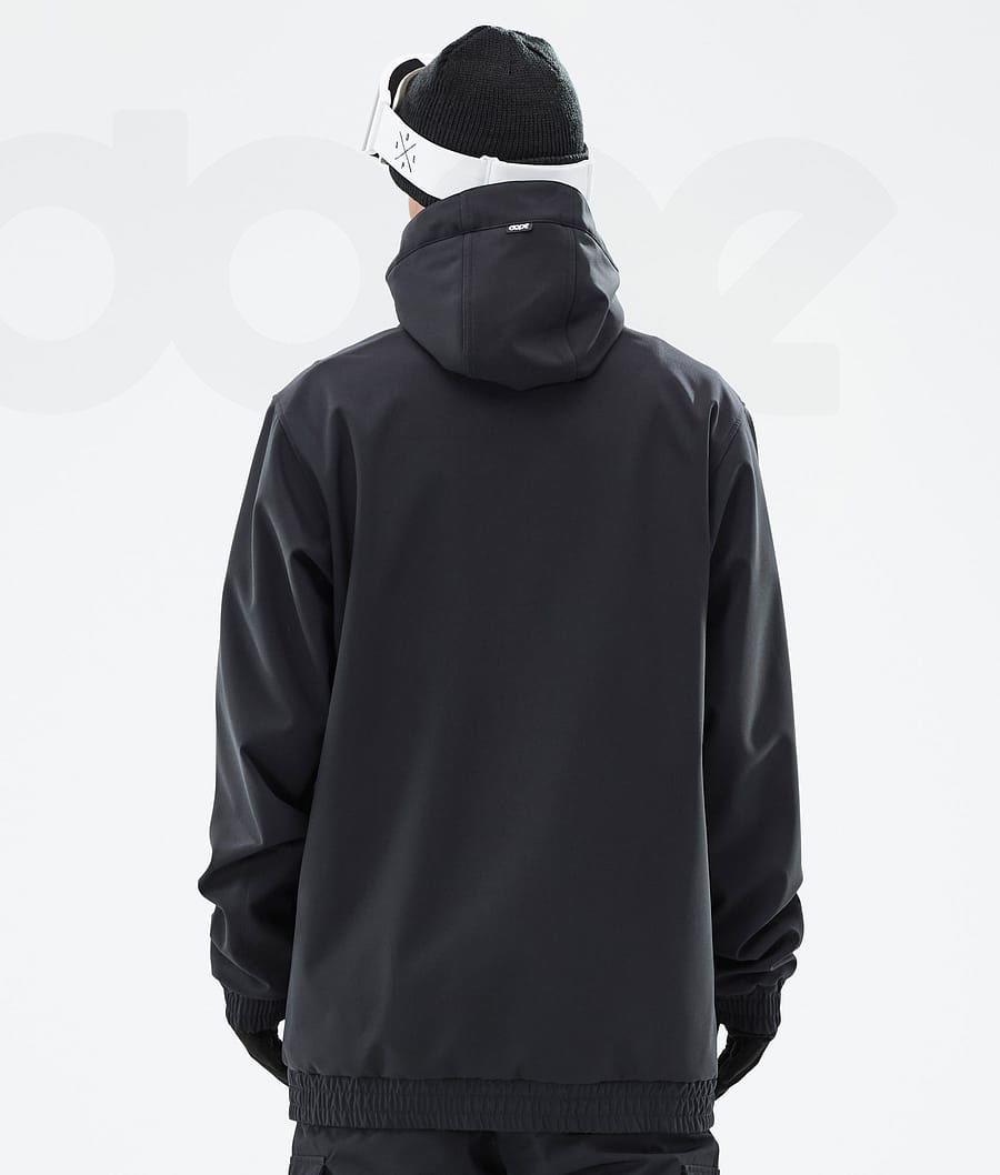 Black Men's Dope Yeti Snowboard Jackets | NZ_D2386