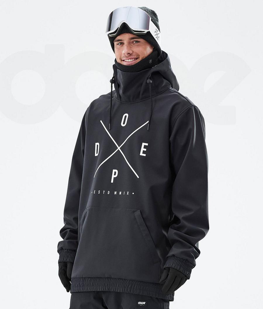Black Men\'s Dope Yeti Snowboard Jackets | NZ_D2386