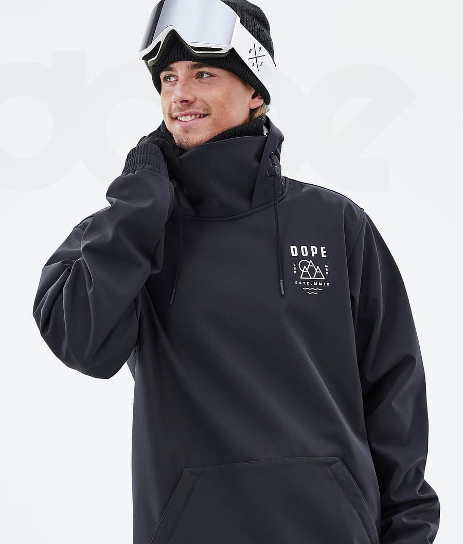 Black Men's Dope Yeti Snowboard Jackets | NZ_D2497