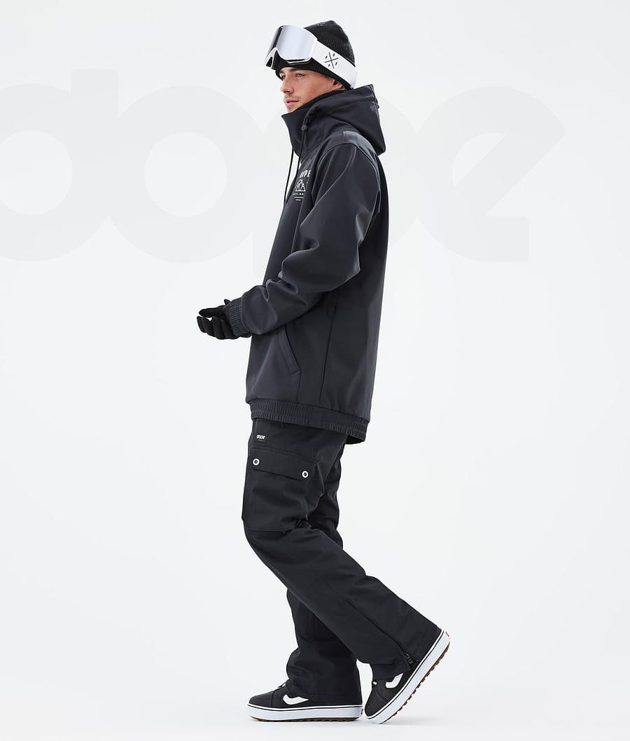 Black Men's Dope Yeti Snowboard Jackets | NZ_D2497