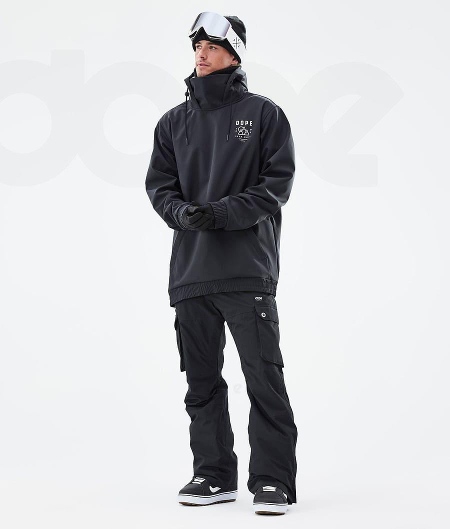 Black Men's Dope Yeti Snowboard Jackets | NZ_D2497