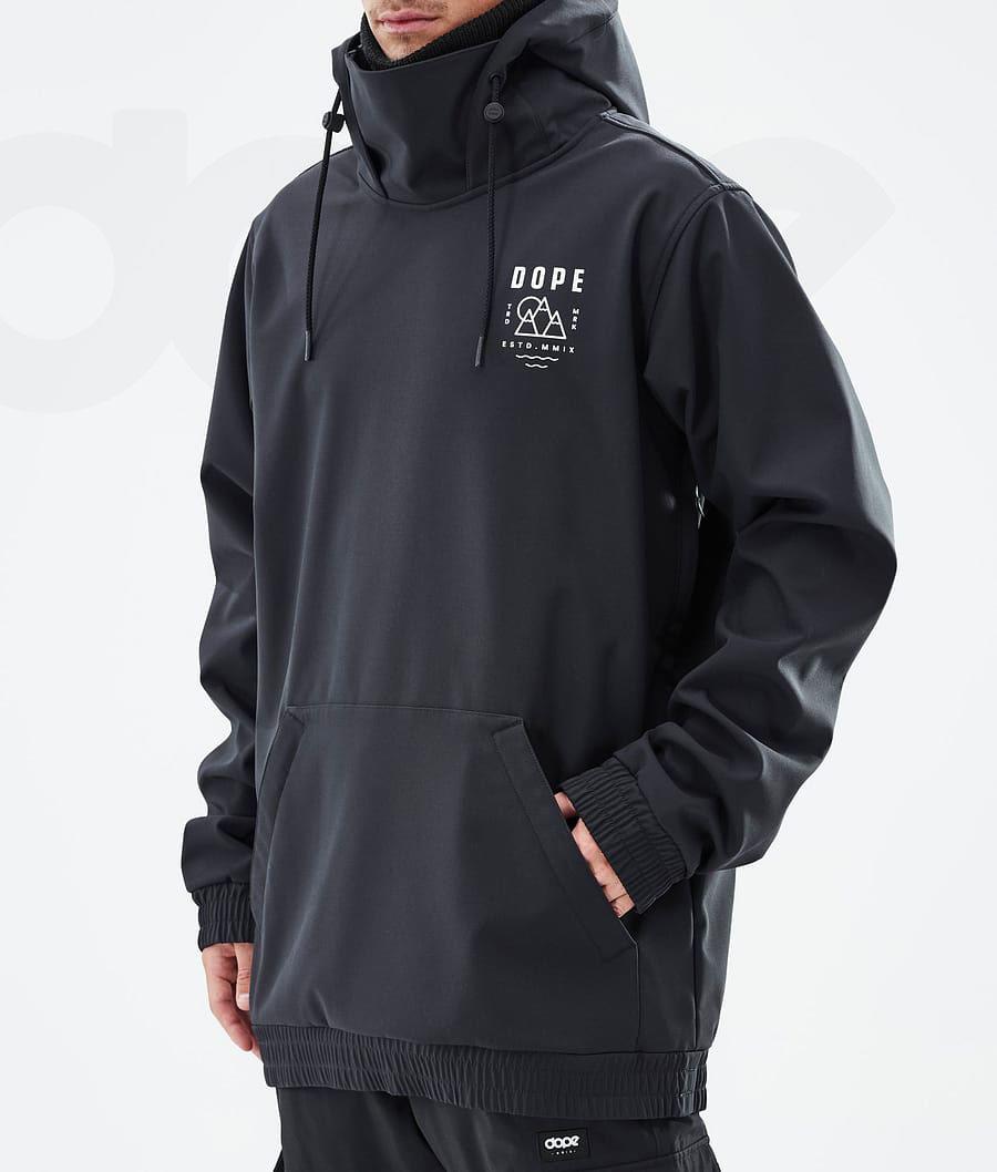 Black Men's Dope Yeti Snowboard Jackets | NZ_D2497