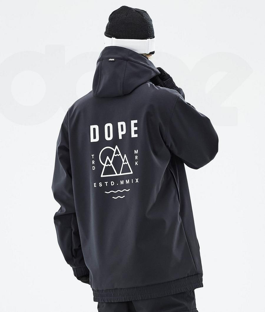 Black Men\'s Dope Yeti Snowboard Jackets | NZ_D2497