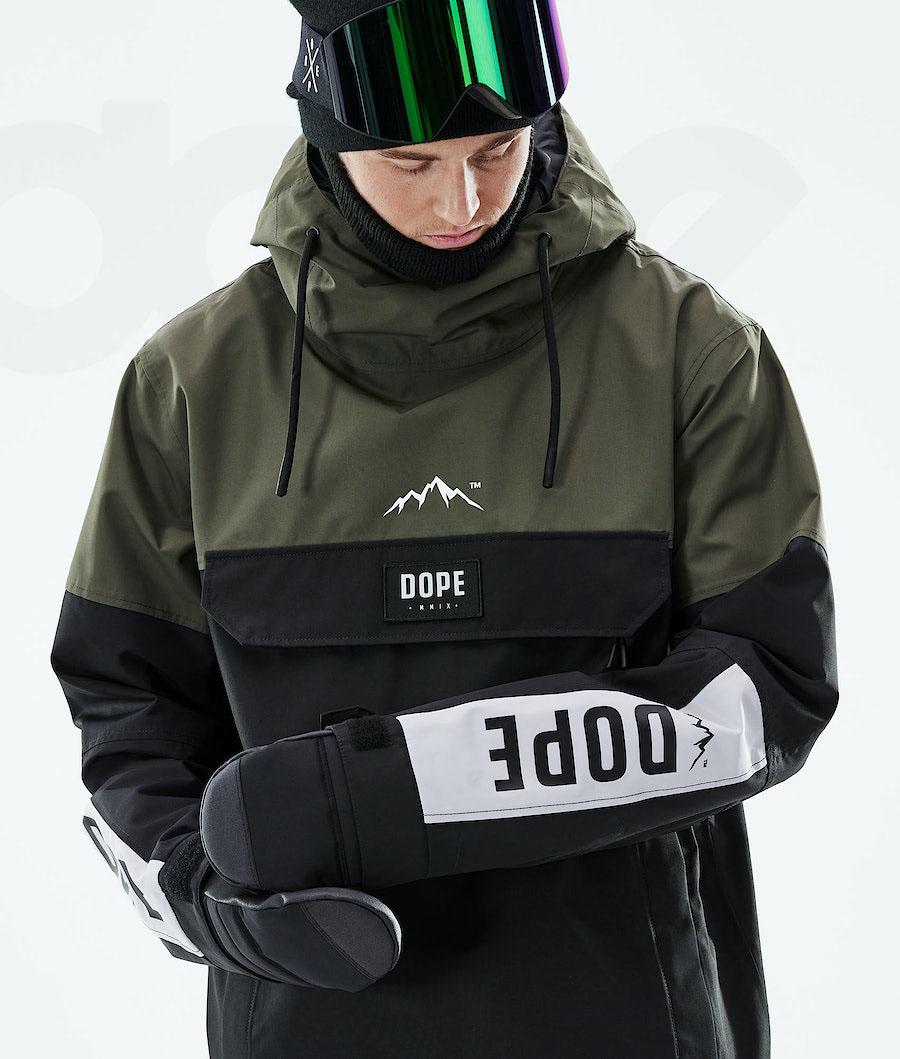 Black / Olive Men's Dope Blizzard LE Snowboard Jackets | NZ_D1242